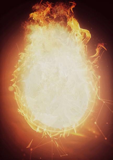 istock 3d illustration of burning fireball 1461006871