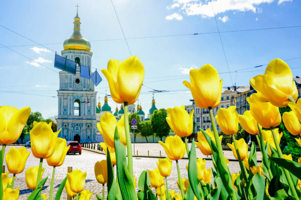 istock View at Sofievskaya square in blossoming spring, Kyiv, Ukraine 1461007391