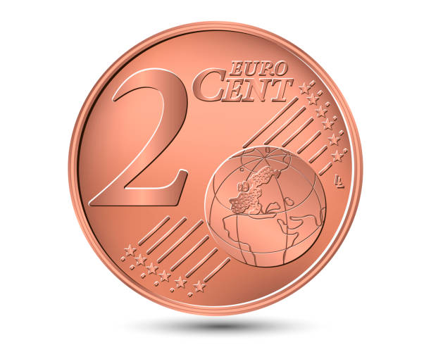 2ユーロセント硬貨。逆コイン。ベクターイラスト。 - european community backgrounds european union currency wealth点のイラスト素材／クリップアート素材／マンガ素材／アイコン素材