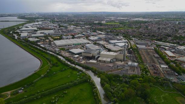 istock Enfield Power station, Brimsdown, UK Aerial drone high angle 1461011210