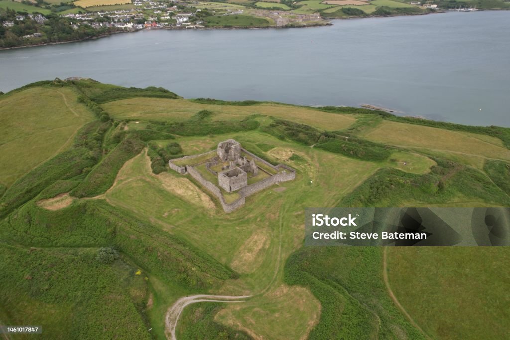 James fort Kinsale Ireland drone aerial view Aerial View Stock Photo