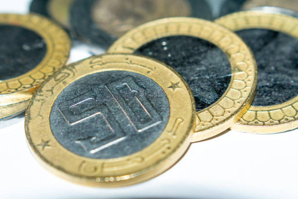 istock Algerian metal currency coins 1461019788