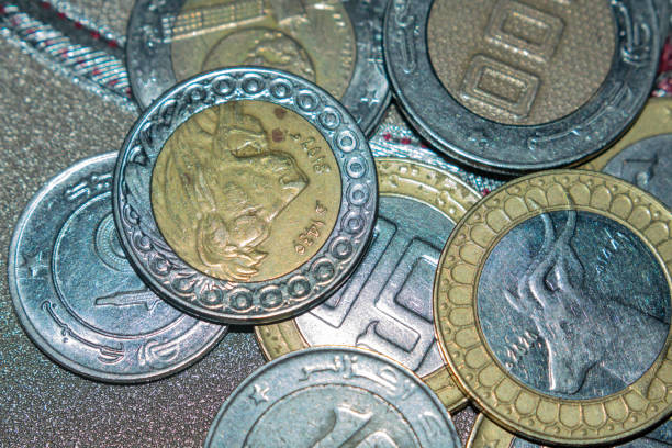 istock Algerian metal currency coins 1461019792