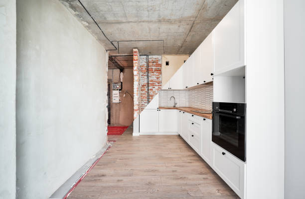 istock Comparison of kitchen before and after renovation. 1461019851