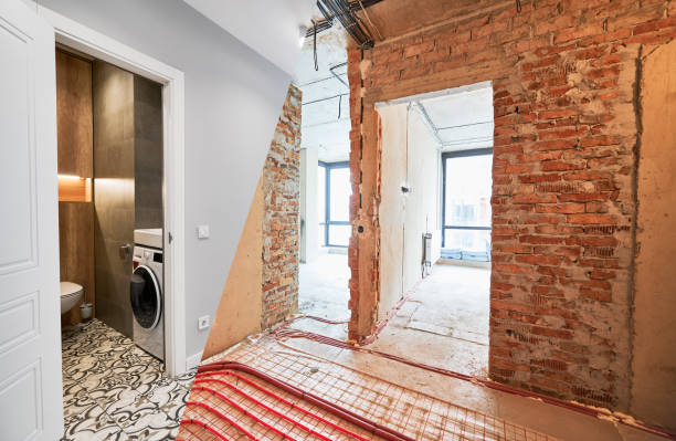 istock Apartment with heated floor before and after renovation. 1461020027