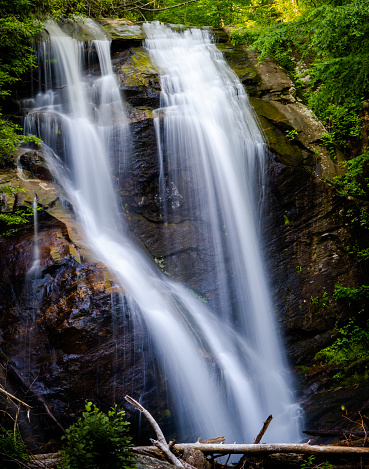 A beautiful shot of the Helen Georgia Waterfall in the US
