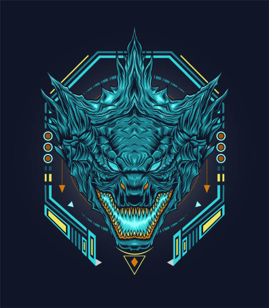 Godzilla E sport logo Team Godzilla E sport logo Team. Vector animal logo godzilla vector stock illustrations
