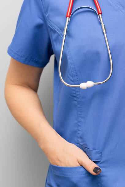 istock the doctor stands with his hand in his uniform pocket. 1461034445