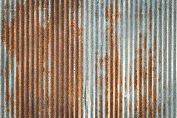 istock Old zinc wall texture background, rusty on galvanized metal panel sheeting. 1461039614