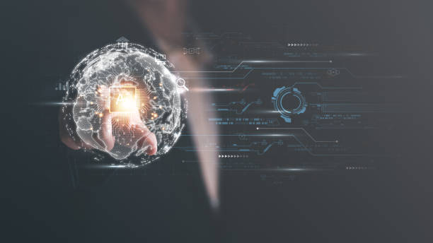 istock a man and virtual icon,modern cyberspace network technology concept,to communicate and connect information through a global society,innovative and scientific ideas,working through high speed internet 1461040659