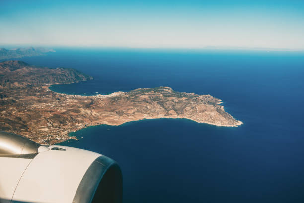 istock Aerial view over south part of Karpathos 1461041127