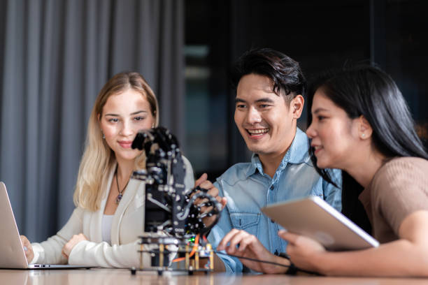 istock Young students researching inventions with modern technology in university libraries. 1461041145