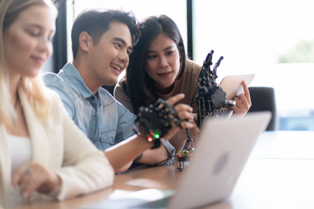 istock Young students researching inventions with modern technology in university libraries. 1461041483