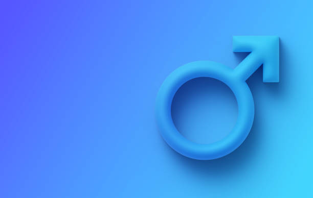 Male Masculine Symbol 3D Background stock photo