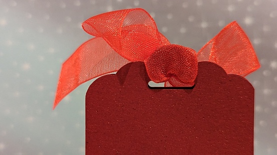 Close up of gift tag