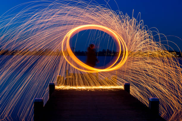 istock Light painting with steel wool 1461044690