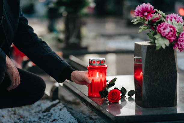 istock Man in the cemetery 1461045216
