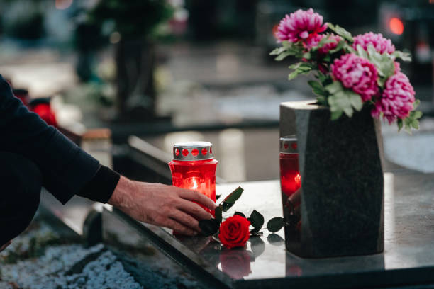 istock Man in the cemetery 1461045390