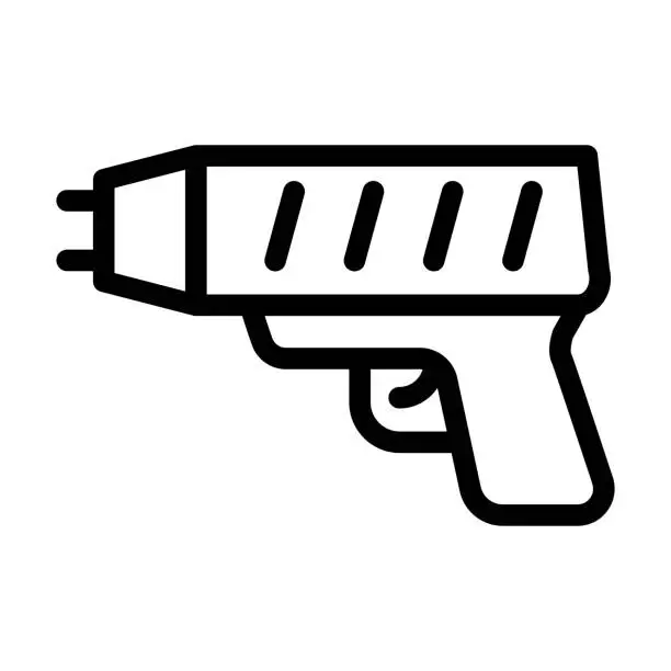 Vector illustration of Taser Thick Line Icon