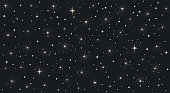 istock Background with stars, vector pattern night sky filled with lots of stars. Boho star universe background. 1461048693