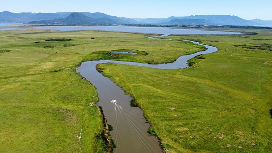 View of Tanana River south of Fairbanks,Alaska,United States,North America