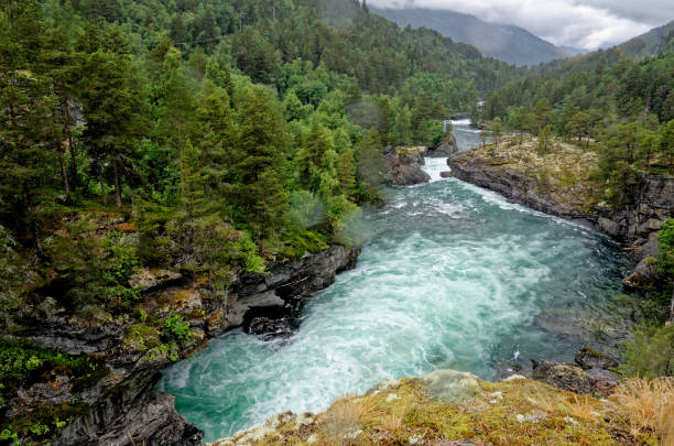 istock Travel destination Norway - Waterfall - Jostedalsbreen National Park 1461050691