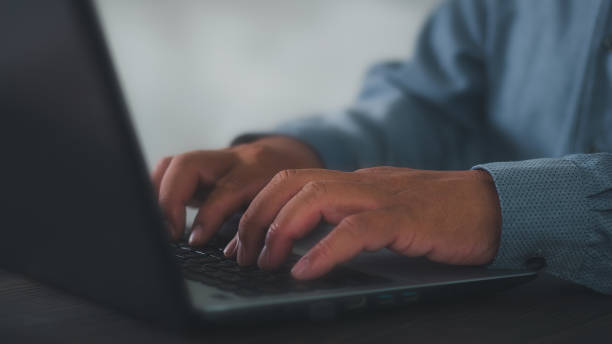 istock Businessman's hand using a laptop Doing business online with internet technology Digital in global network connection, online sales, digital marketing, investment, finance, big data link concept. 1461053979