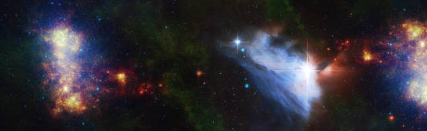 istock Nebula night starry sky in rainbow colors. Multicolor outer space. Star field and nebula in deep space many light years far from planet Earth. Elements of this image furnished by NASA. 1461054891