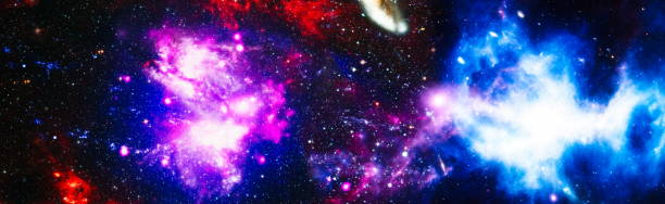 istock Nebula night starry sky in rainbow colors. Multicolor outer space. Star field and nebula in deep space many light years far from planet Earth. Elements of this image furnished by NASA. 1461054910
