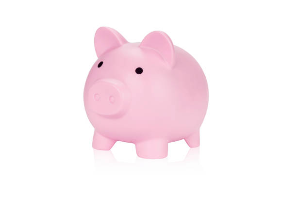 istock Pink piggy bank isolated on white background with clipping path. 1461058992