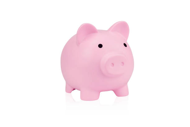 istock Pink piggy bank isolated on white background with clipping path. 1461059006