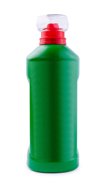 istock Green bottle with dishwashing detergent on white background 1461059067