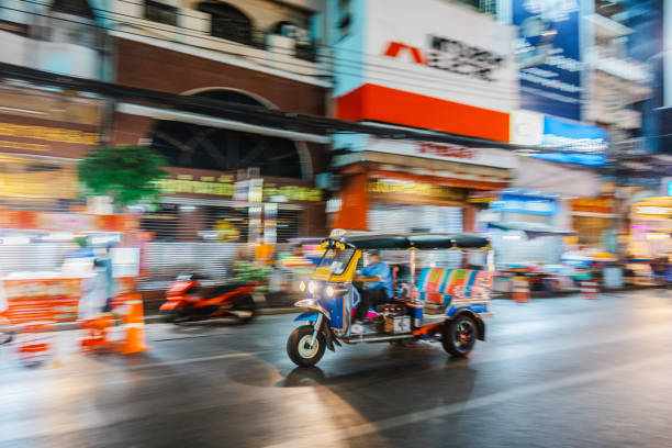 istock Traffic in Chinatown in Bangkok at night 1461060865
