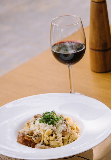 istock Delicious pasta with mushrooms and cheese 1461061288