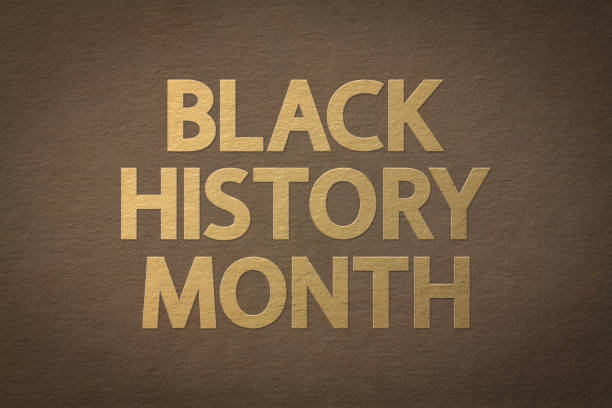 Black History Month vector banner. stock photo
