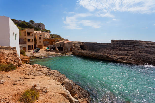 Beautiful Beach Cala S' Almunia, Mallorca Island, Balearic Island, Spain stock photo