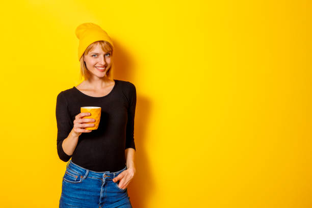 istock Trendy woman drinking coffee 1461067572