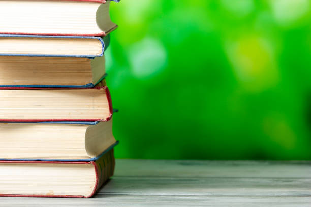 istock Vintage old hardback books. Education background. Back to school. Copy Space. 1461067821