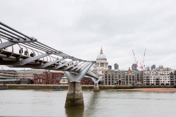 istock Millennium Bridge London view during winter 1461077457