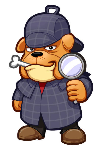 Detective cane - illustrazione arte vettoriale