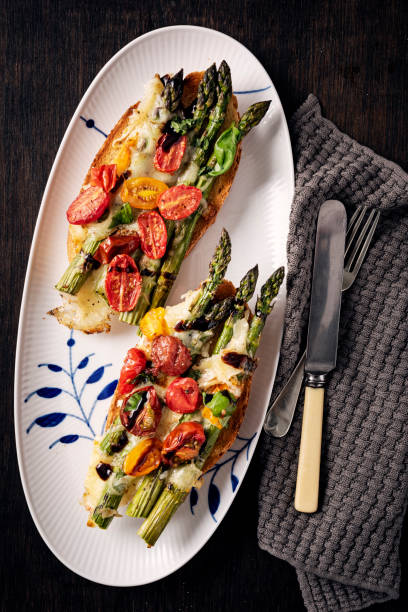 istock Asparagus Caprese Salad on Toast 1461085718