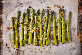 Roasted Asparagus with Pistachios and Thyme.