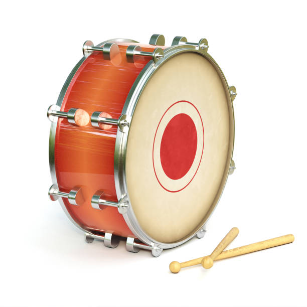 istock Bass drum instrument isolated on white background 3d rendering 1461091138