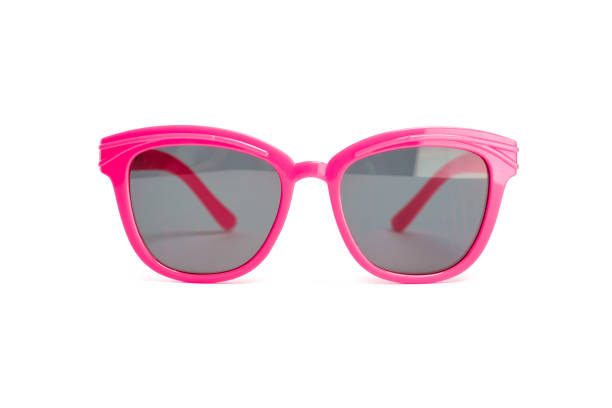 óculos de sol, isolado no fundo branco - pink glasses - fotografias e filmes do acervo