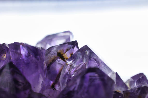 A beautiful cut amethyst gemstone that shines purple