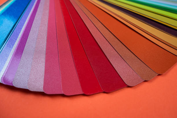 istock new beautiful Colorful sample placed on a wooden table close-up. 1461099107