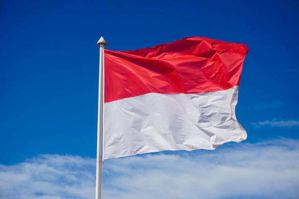 Flag of Indonesia stock photo