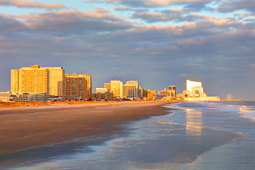 Atlantic City is a coastal resort city in New Jersey. The city is known for its casinos, boardwalk, and beaches.