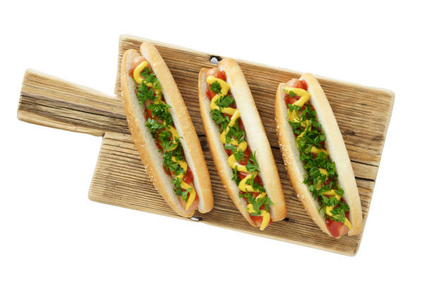 istock Three delicious hot dogs 1461107872
