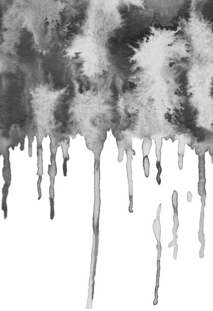 istock abstract, blackly white, watercolor illustration of dramatic stripes and spots 1461108152